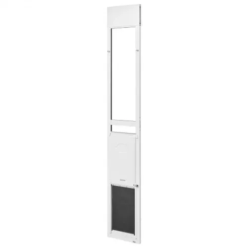 VEVOR Hundeklappe für Glasschiebetür, Hundetür Höhenverstellbar von 1927 bis 2049 mm, Rahmen aus Aluminiumlegierung mit Klappe & Drehscharnier, Abschließbar, für Große Hunde, Haustiertüren, L – Bild 10