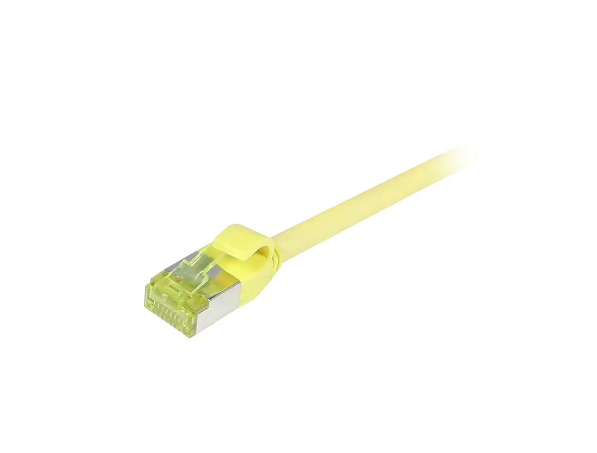 Patchkabel RJ45, CAT6A 500Mhz, 3m, gelb, S-STP(S/FTP), slimline rund d=4,5mm, TPE/LSZH(Superflex), AWG28, mit CAT7 Rohkabel, Synergy 21 Patchkabel RJ45, CAT6A 500Mhz, 3m, gelb, S-STP(S/FTP), slimline rund d=4,5mm, TPE/LSZH(Superflex), AWG28, mit CAT7 Rohkabel, Synergy 21