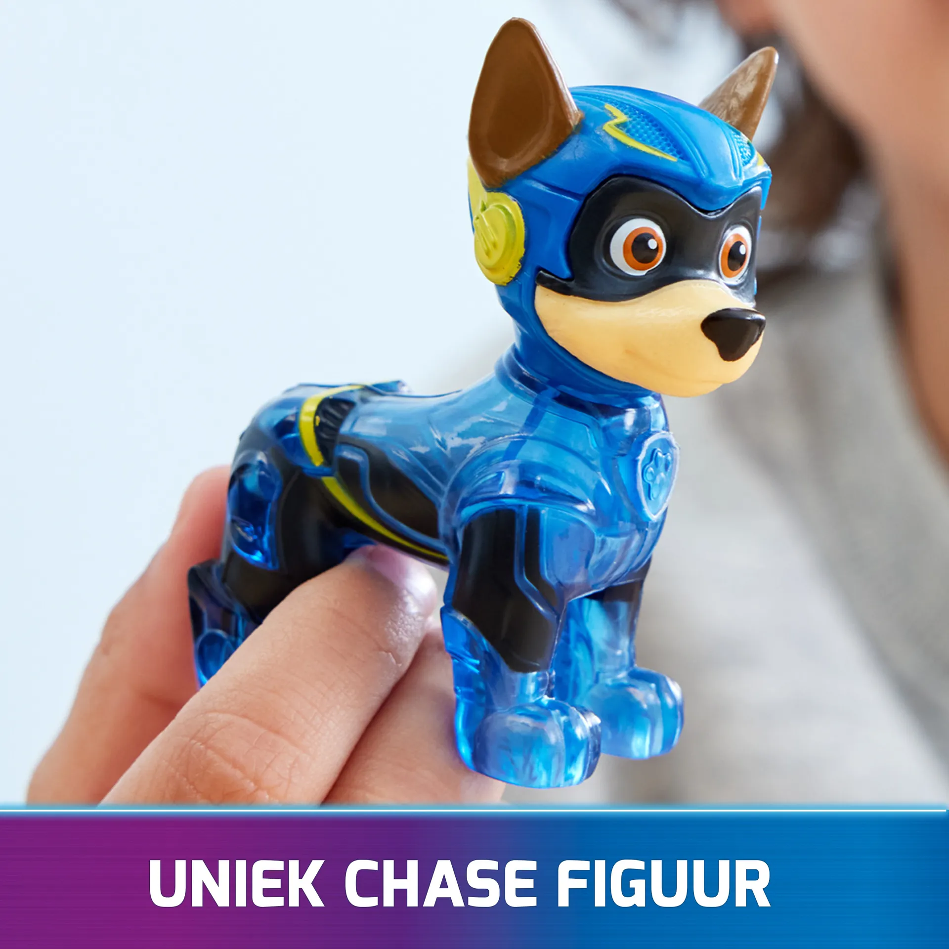 PAW Patrol : Der Mighty Kinofilm, 40cm langes Chase Deluxe Superhelden-Raketenfahrzeug inkl. Chase Figur, Licht und Geräuschen, Spielzeug geeignet für Kinder ab 3 Jahren – Bild 6