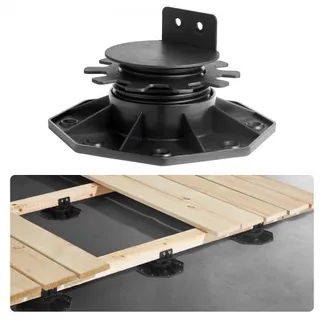 VEVOR Stelzlager Höhenverstellbar von 30 bis 60 mm, 12 Stück Terrassenlager, Tragkraft 907,18 kg, Stellfuß, Kunststoff-Sockelpflaster, Plattenlager, Balkenlager für Holz, Beton, Metall VEVOR Stelzlager Höhenverstellbar von 30 bis 60 mm, 12 Stück Terrassenlager, Tragkraft 907,18 kg, Stellfuß, Kunststoff-Sockelpflaster, Plattenlager, Balkenlager für Holz, Beton, Metall