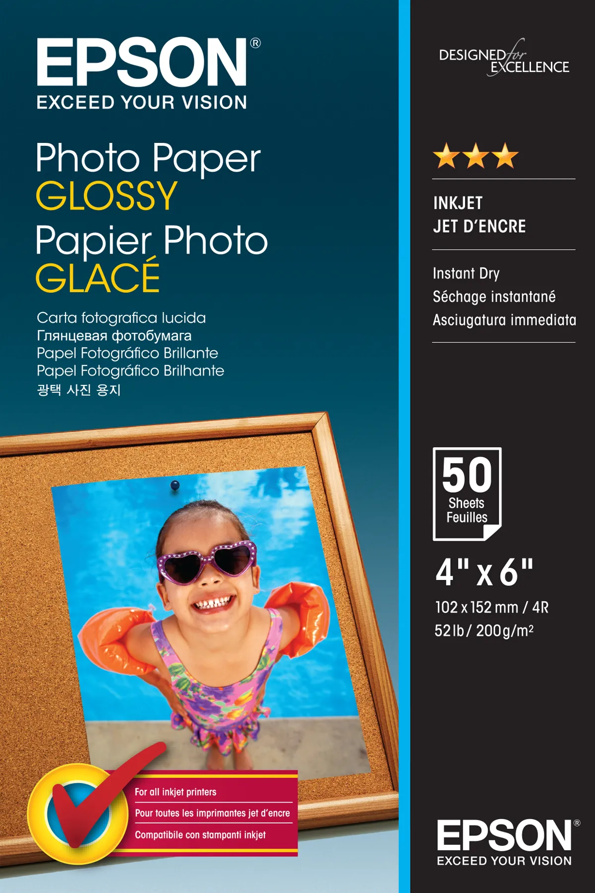 Epson Photo Paper Glossy – 10x15cm – 50 Blätter Epson Photo Paper Glossy – 10x15cm – 50 Blätter