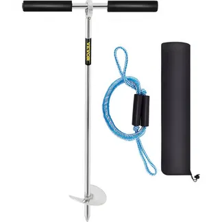 VEVOR Sandanke Bohrer zum Strand und zur Sandbank, 45 cm Schraubanker aus Edelstahl 316 mit Abnehmbarem Griff, Bungee-Leine und Tragetasche, für Jet-Ski-PWC-Pontonkajak VEVOR Sandanke Bohrer zum Strand und zur Sandbank, 45 cm Schraubanker aus Edelstahl 316 mit Abnehmbarem Griff, Bungee-Leine und Tragetasche, für Jet-Ski-PWC-Pontonkajak