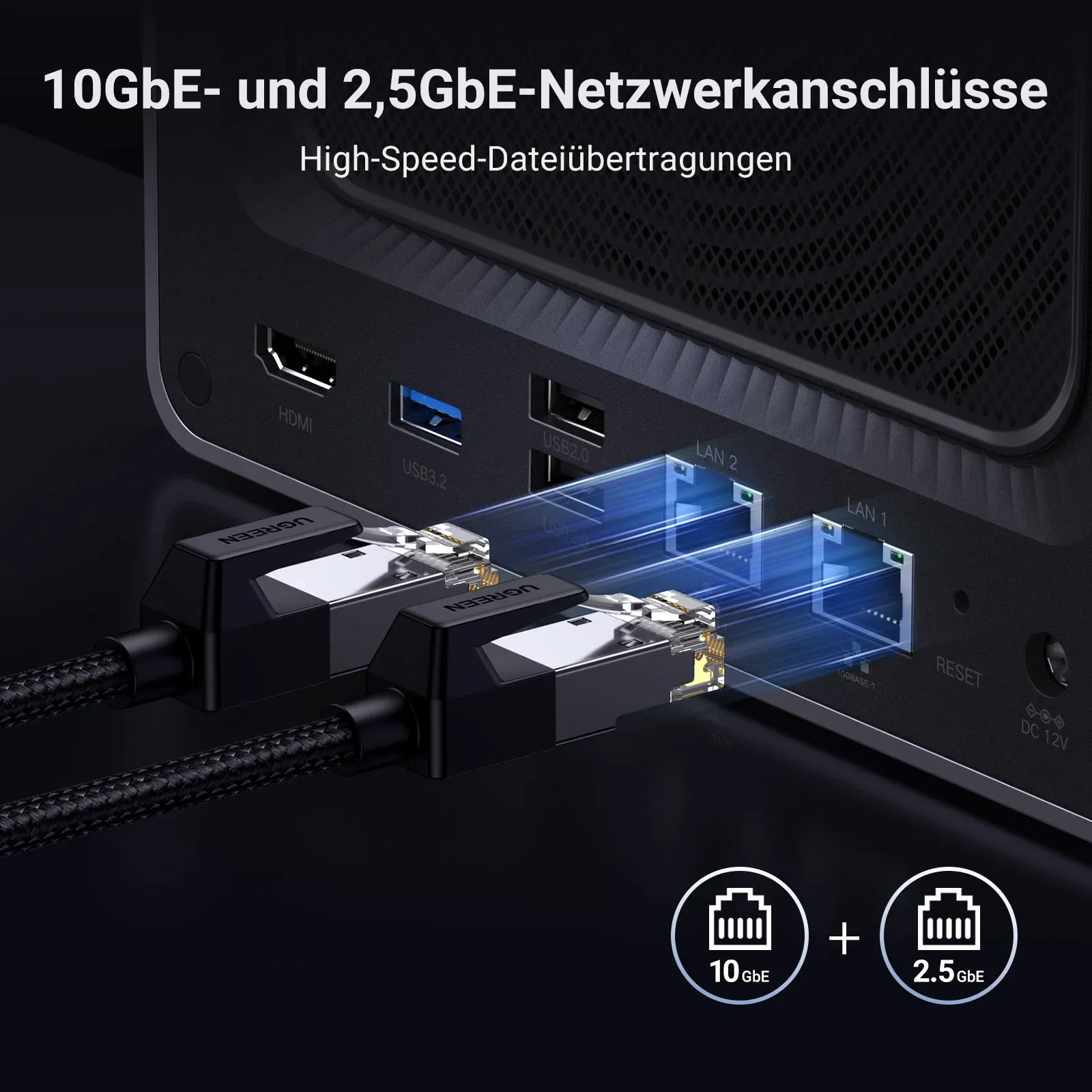 Ugreen NASync DXP4800 Plus NAS Desktop Intel® Pentium® Gold 8505 8 GB DDR5 0 TB UGOS Pro – Bild 4