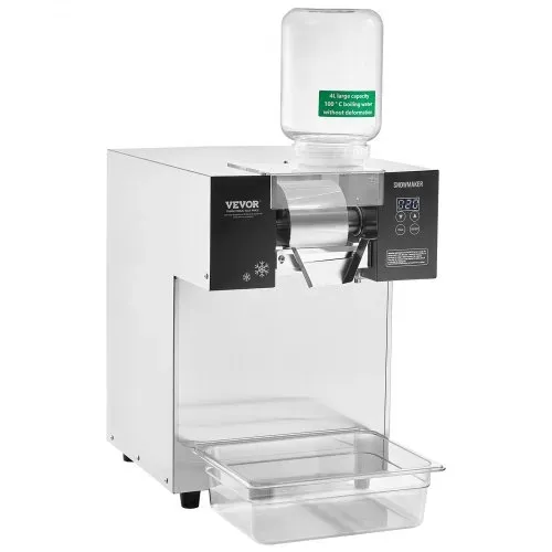 VEVOR Kommerzielle Schneeflocken-Eismaschine Schneeeisbereiter, 175 kg / 24 Std. Schneeflocken-Eismaschine, Eisrasierer elektrischer Schneekegel-Maker mit Flüssigkeitskühlsystem & Touch-Screen – Bild 9