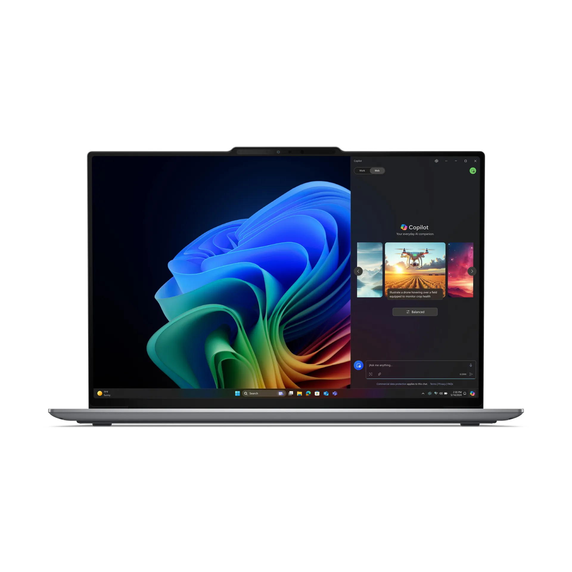 Lenovo ThinkPad X9-15 Gen 1 Copilot+ PC Intel Core Ultra 7 258V Laptop 38,9 cm (15.3") Touchscreen 2.8K 32 GB LPDDR5x-SDRAM 1 TB SSD Wi-Fi 7 (802.11be) Windows 11 Pro Deutsch Grau – Bild 7