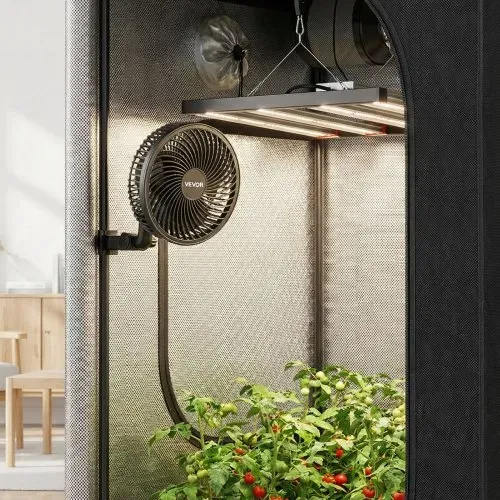 VEVOR Grow Ventilator mit Clip Oszillierend, 10 W-Clip-Ventilator mit USB-Anschluss, 9 Geschwindigkeitsstufen & Zirkulationsmodus, Umluftventilator für Umluft & Kühlung in Growbox, Growzelt, 2er-Set – Bild 7