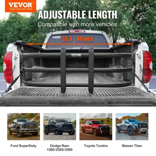 VEVOR Ladeflächenverlängerung Pickup Bed Expander 1410–1725 mm Einstellbare Länge, Ladeflächenteiler aus Aluminium Bed Extender Design mit 180° Drehung Laderaum Verlängerung Pickup Ladefläche VEVOR Ladeflächenverlängerung Pickup Bed Expander 1410–1725 mm Einstellbare Länge, Ladeflächenteiler aus Aluminium Bed Extender Design mit 180° Drehung Laderaum Verlängerung Pickup Ladefläche