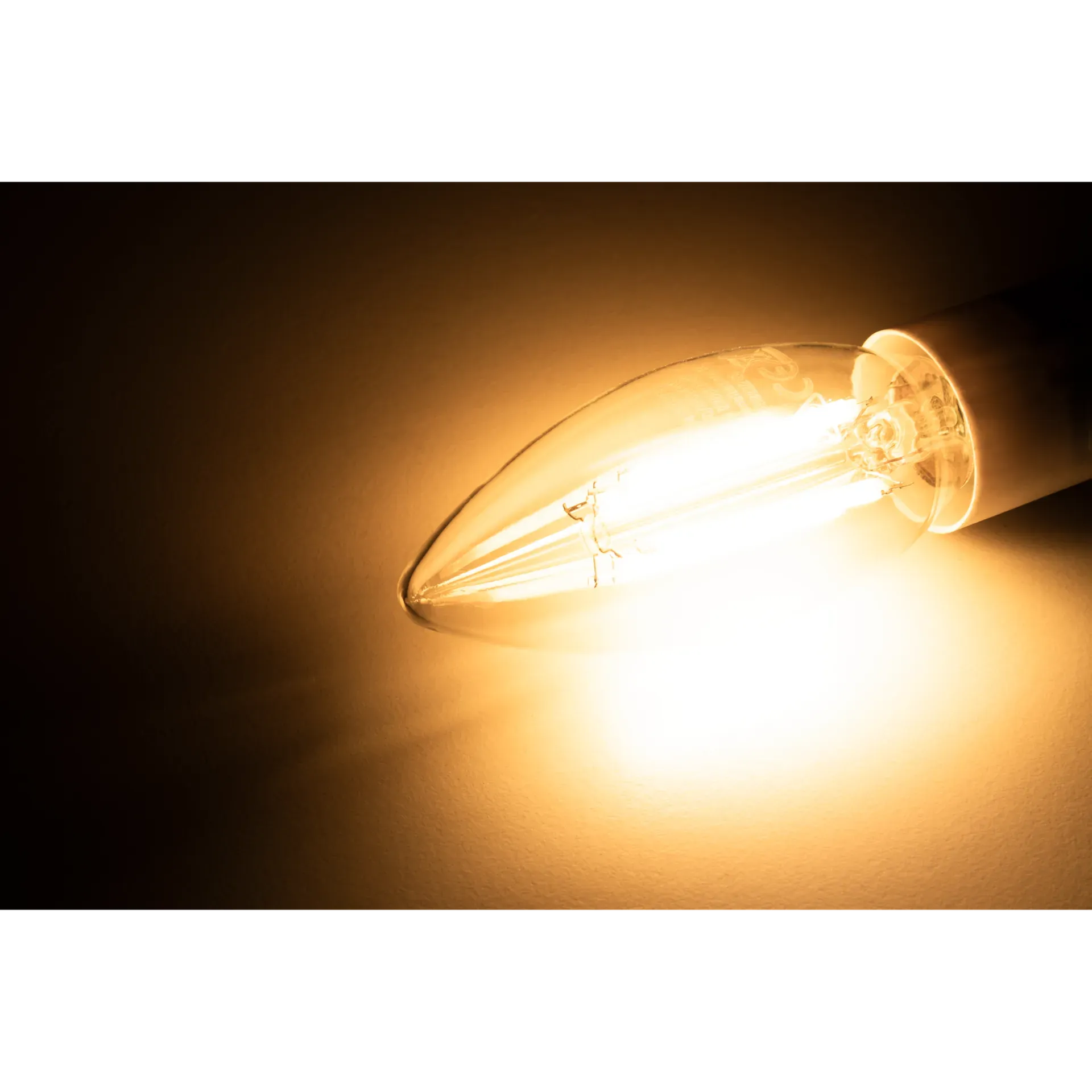 LED Filament Kerzenlampe McShine ''Filed'', E14, 6W, 820 lm, warmweiß, klar – Bild 3