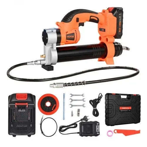 VEVOR Akku-Fettpresse, 55 MPa, Einhandfettpresse mit 2,0 Ah Akku & LED-Licht, 76,2 cm Schlauch & Tragetasche, Auslöser, Kompatibel mit 18V Makita-Akkus, Schmieren von Fahrzeugen oder Maschinen – Bild 8