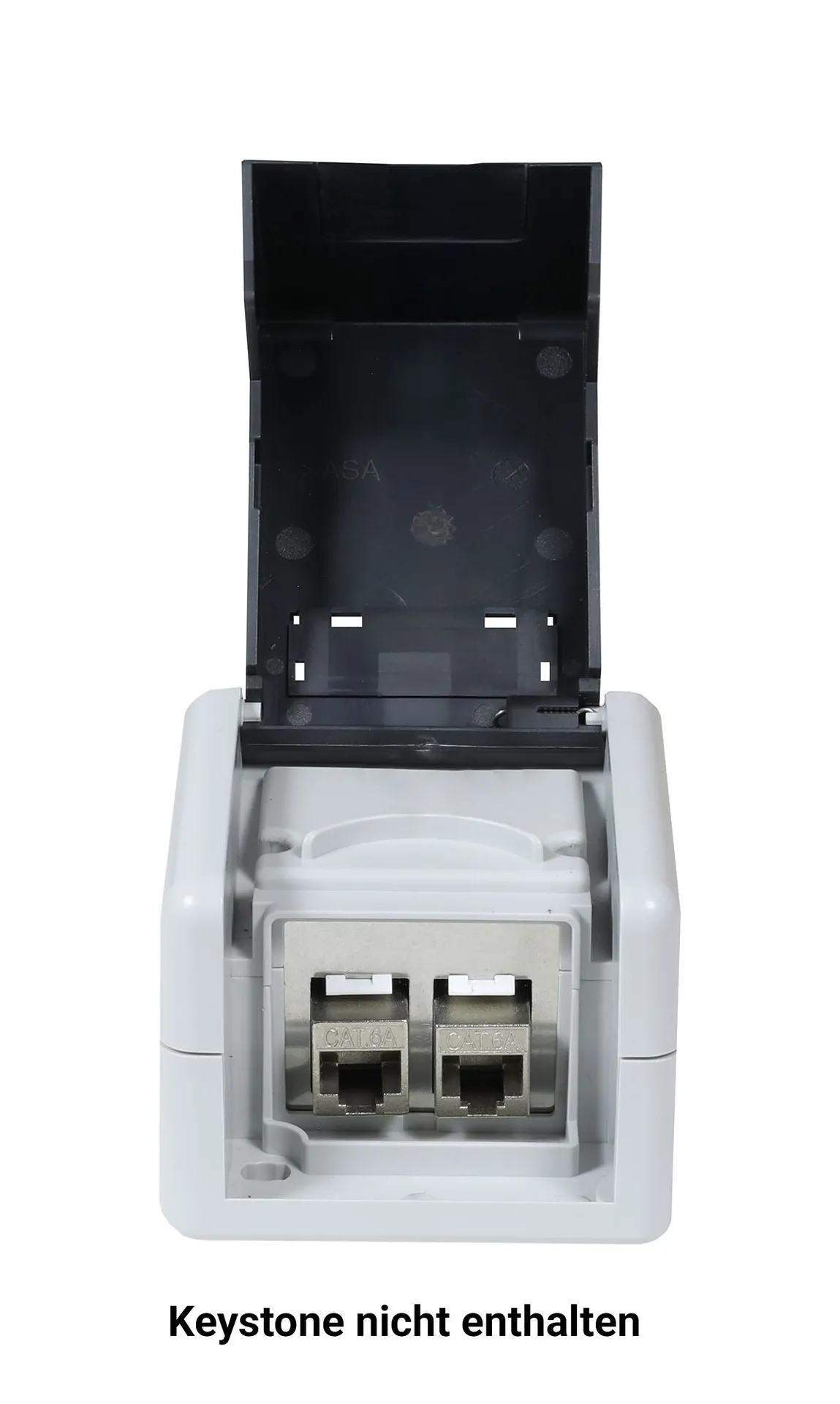 Keystone, Modulträger, Aufputzgehäuse IP44, mit Montageeinsatz für 2xKeystone Module, Synergy 21, – Bild 3