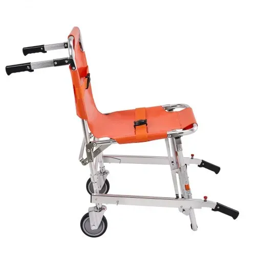 VEVOR EMS-Treppenstuhl 159kg Tragfähigkeit faltbarer Notfall-Treppensteigrollstuhl aus Alu mit 2 Rädern tragbarer Treppenlift Krankenwagen Feuerwehrmann Evakuierung für ältere Menschen und Behinderte – Bild 10