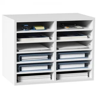 VEVOR Briefablage Schreibtisch Organizer 520 x 305 x 410 mm, 2,3–5,6 cm Einstellbar A4 Stapelbar, Papierablage, Aufbewahrung Schreibtisch Ablagesystem Organisation, Ablage (Weiß, 2 x 6 Fächer) VEVOR Briefablage Schreibtisch Organizer 520 x 305 x 410 mm, 2,3–5,6 cm Einstellbar A4 Stapelbar, Papierablage, Aufbewahrung Schreibtisch Ablagesystem Organisation, Ablage (Weiß, 2 x 6 Fächer)