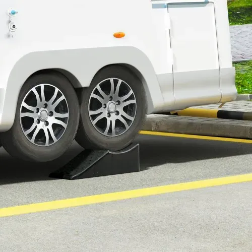 VEVOR 2 Stück Autozufahrtsrampe, flache Rampe, 9 Tonnen Tragfähigkeit, 14 cm Hubhöhe, Autorampe, robuste Reifenrampe für Ölwechsel, Aufzugswartung – Bild 7