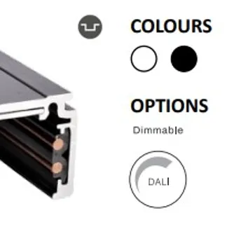 Powergear 48V AUFBAUSCHIENE, Weiß, 1 meter Powergear 48V AUFBAUSCHIENE, Weiß, 1 meter