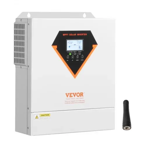 VEVOR Hybrid-Solarwechselrichter, 3500 W, All-in-One-Sinus-Wechselrichter mit Ladegerät, 24 V DC auf einphasig 220/230 V AC, mit integriertem 100-A-MPPT-Solarladeregler, für netzunabhängige Blei-Säure-Lithium-Batteriesysteme – Bild 8