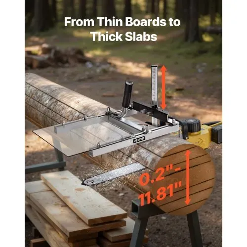 VEVOR Mobiles Sägewerk für Kettensäge, Kettensägenmühle für 41-51 cm Plankenfräsbalken, Schnittholz-Querschnittführungskettensäge mit Schutzschild, 0,2-11,81 Zoll Schnittdicke – Bild 2
