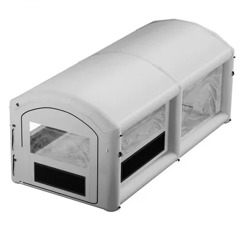 VEVOR Aufblasbare Lackierkabine 6x3x2,5 m Spritzkabine Lackierzelt Grau, mit 550-W- & 750-W-Gebläse Aktivkohlefiltration PVC-Fenster für ATV Motorrad & Mittelgroße Möbel Tragbar – Bild 9