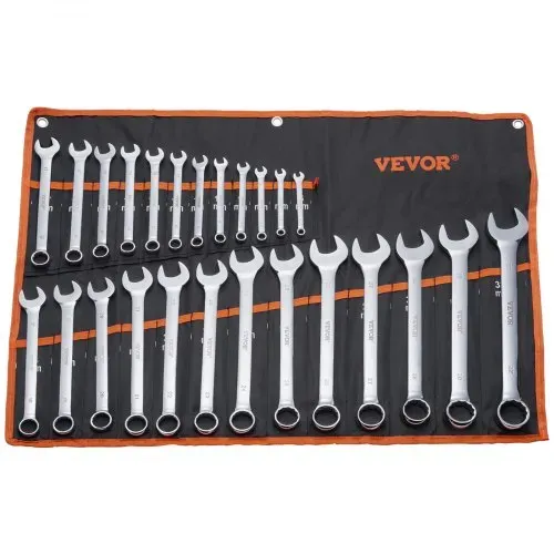 VEVOR Schlüsselsatz 25-teiliger Ratschenschlüsselsatz mit Rolltasche, Schlüsselsatz aus Karbonstahl metrisch 6 mm bis 32 mm, ideal für Haushalt Autoreparaturen Werkstatt Garage Notfall VEVOR Schlüsselsatz 25-teiliger Ratschenschlüsselsatz mit Rolltasche, Schlüsselsatz aus Karbonstahl metrisch 6 mm bis 32 mm, ideal für Haushalt Autoreparaturen Werkstatt Garage Notfall