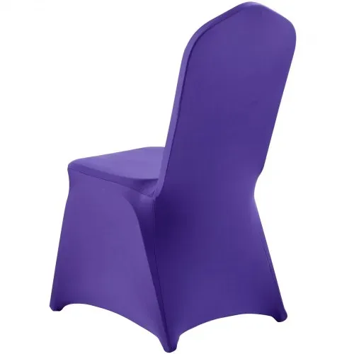 VEVOR Stuhlhussen Stuhlbezug 50 Stk. waschbarer & abnehmbarer Stuhlüberzug aus Polyester-Spandex für Hochzeitsfeiern Esszimmerbankette Restaurant, passend für Stühle (51 x 45 x 95 cm) Violett – Bild 10