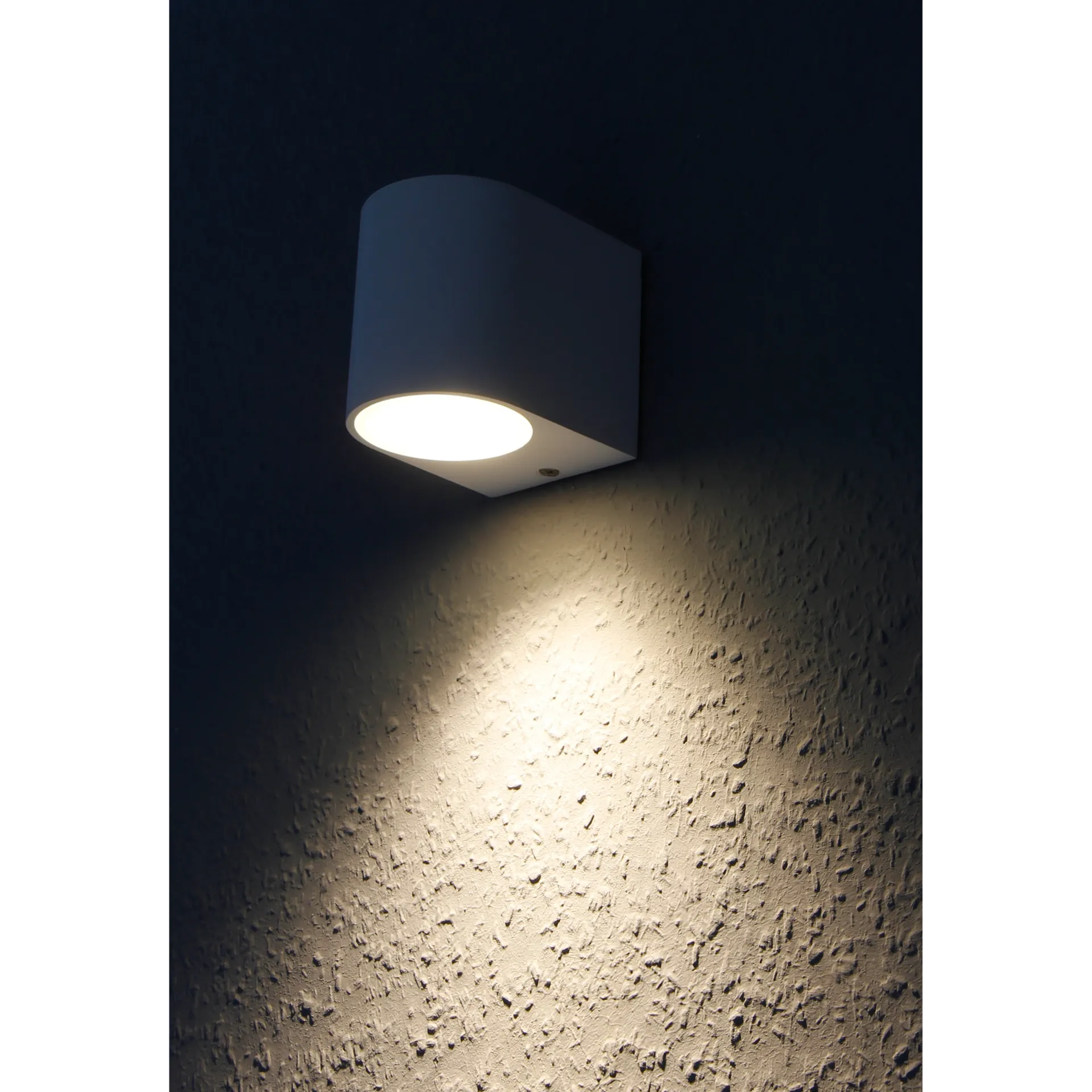 Wandleuchte McShine ''Oval-W'' weiß, IP44, 1x GU10, Aluminium Gehäuse – Bild 3