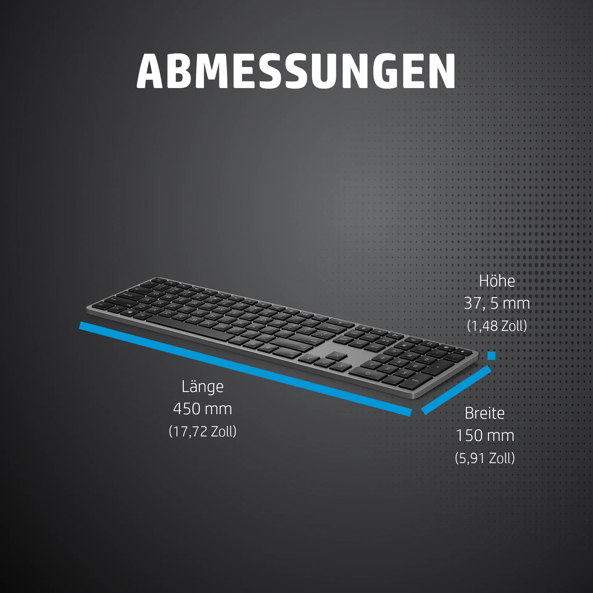 HP 975 Drahtlose Dual-Mode-Tastatur – Bild 5