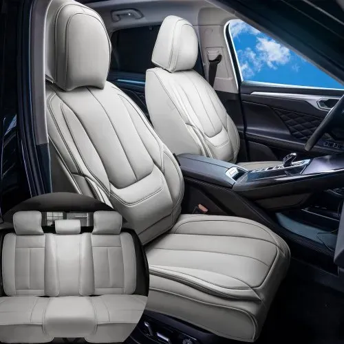 VEVOR-Sitzbezüge, universelle Autositzbezüge, Vorder- und Rücksitz, 13-teiliger Kunstleder-Sitzbezug, vollständig geschlossenes Design, abnehmbare Kopfstütze & Airbag-kompatibel, Autos, SUVs, Lkws – Bild 7