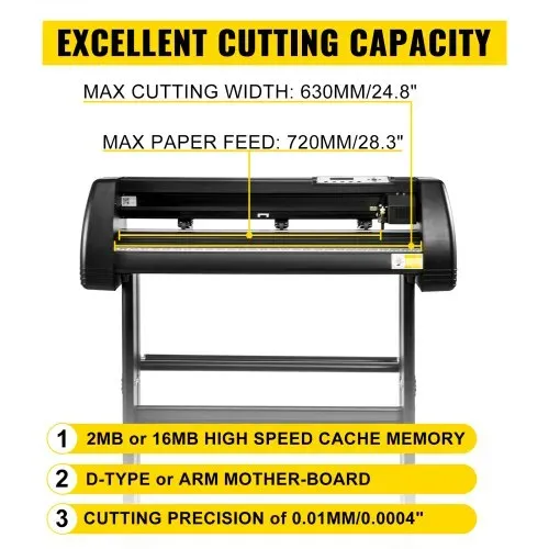 VEVOR 5 In 1 Hitzepresse 711,2 mm Vinyl Schneideplotter Schrittmotor 38x38cm – Bild 2