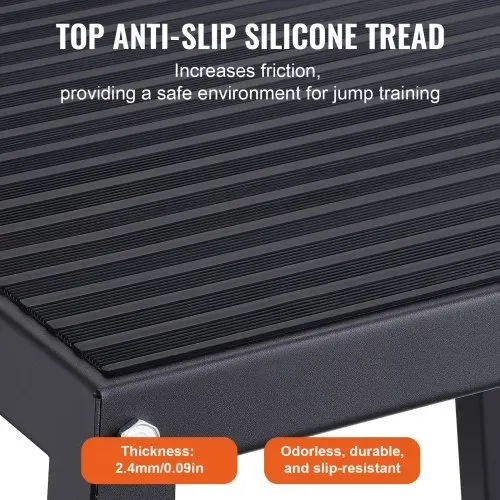 VEVOR Plyometrische Sprungbox, 305 mm Plyo-Box, Plyometrische Plattform Plyobox Schwarz, Rutschfeste Fitness-Übungs-Step-Up-Box für Heimtraining, Konditions-Krafttraining, Oberschenkel Trainieren – Bild 2