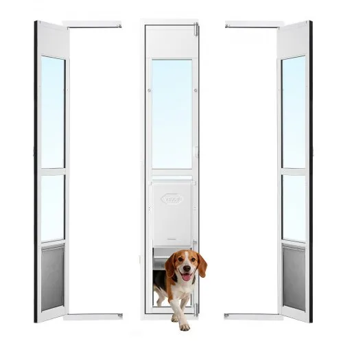 VEVOR Hundeklappe für Glasschiebetür, Hundetür Höhenverstellbar von 1927 bis 2049 mm, Rahmen aus Aluminiumlegierung mit Klappe, Abschließbar, für Große Hunde, 180° Schwenkbare Haustiertür, L VEVOR Hundeklappe für Glasschiebetür, Hundetür Höhenverstellbar von 1927 bis 2049 mm, Rahmen aus Aluminiumlegierung mit Klappe, Abschließbar, für Große Hunde, 180° Schwenkbare Haustiertür, L