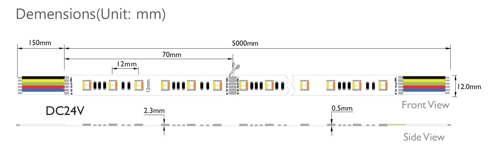 Synergy 21 LED Flex Strip 5050 - 84 RGB DC24V + RGB-WW (RGB-CCT) one chip HD IP20 – Bild 3