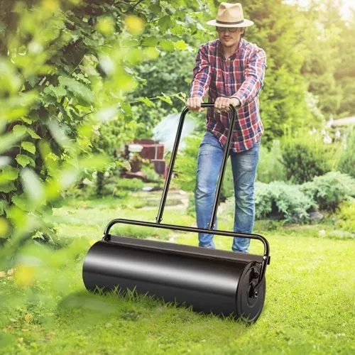 VEVOR Rasenwalze 990x300x1120mm Handwalze Eisen und Q235 Gartenwalze 61L Ackerwalze mit einem Wassereinlass Rasenroller Walze mit U-förmigen Griff Ideal für Gärten Bauernhöfe große Grünflächenparks – Bild 7