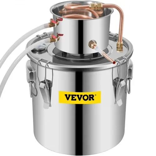 VEVOR Alkohol Destillierapparat 30 L, Alkohol Destillierapparat mit Umwälzpumpe, Alkohol Destillierapparat Kupferrohr, Whiskey Destillierapparat mit eingebautem Thermometer, Edelstahl – Bild 10