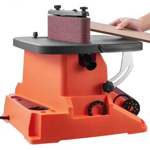 VEVOR Oszillierender Spindelschleifer, 2000 U/min Spindelschleifmaschine mit 16 mm Hub, 5 Hülsen (12,7–50,8 mm) & 610x98 mm Schleifband für Holzbearbeitung, Möbelschleifen, Heimwerkerprojekte – Bild 9