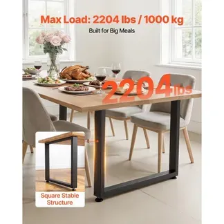 VEVOR Tischkufen aus Vierkantprofilen 2er-Set 750×900 mm, Tischuntergestell max. 1000 kg, Tischbeine, Möbelfüße, Tischgestell, Tischfüße für Schreibtische, Couchtisch, Esstische, Schwarz VEVOR Tischkufen aus Vierkantprofilen 2er-Set 750×900 mm, Tischuntergestell max. 1000 kg, Tischbeine, Möbelfüße, Tischgestell, Tischfüße für Schreibtische, Couchtisch, Esstische, Schwarz