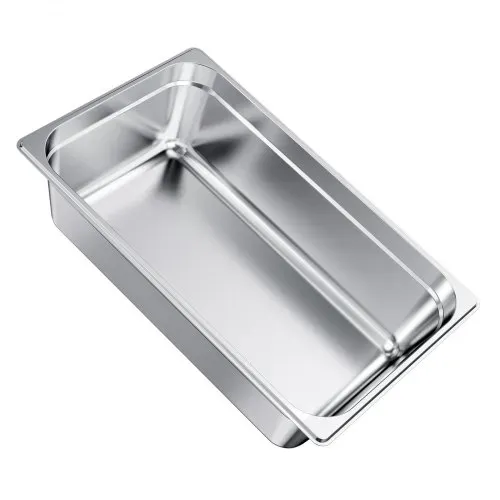 VEVOR Gastronormbehälter Hotelpfanne (volle Größe) 1 Packung 20,5 L Behälter, wiederverwendbare, rostfreie Catering-Aufbewahrung, Panierschale Speisebehälter für Party Restaurant Hotel Buffet – Bild 10