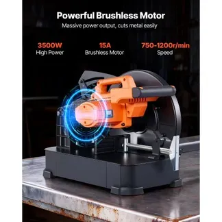 VEVOR Kappsäge Gehrungssäge mit 355 mm Edelstahl-Kaltschnittsägeblatt & 3500 W bürstenlosem Motor & 750–1200 U/min, Metallkappsäge für quadratische & flache Metallrohre, I-förmige Stähle VEVOR Kappsäge Gehrungssäge mit 355 mm Edelstahl-Kaltschnittsägeblatt & 3500 W bürstenlosem Motor & 750–1200 U/min, Metallkappsäge für quadratische & flache Metallrohre, I-förmige Stähle