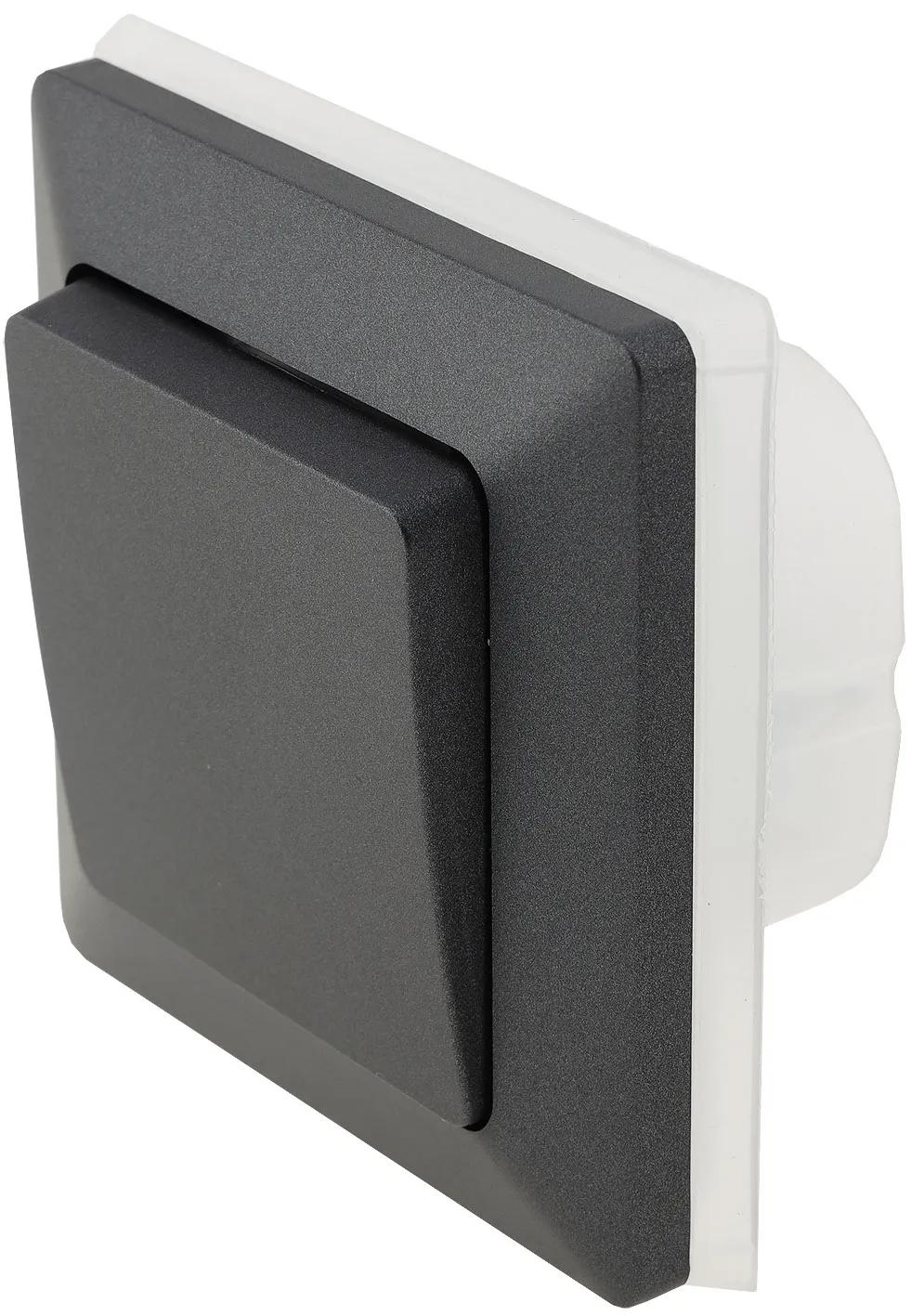 MILOS Wechsel-Schalter IP44 250V~/ 10A, inkl. Rahmen, UP, anthrazit MILOS Wechsel-Schalter IP44 250V~/ 10A, inkl. Rahmen, UP, anthrazit