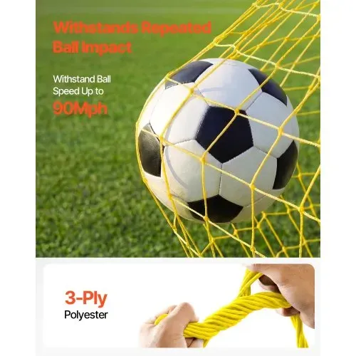 VEVOR Fußball-Rebounder 1830 x 1085 mm, 2-in-1 Rückprallnetz für Ballkontrolle & Passübungen, Rebounder mit Verdickten Fiberglasstangen & Eisenrohren, Trainingsgerät für Jugendliche & Erwachsene – Bild 3