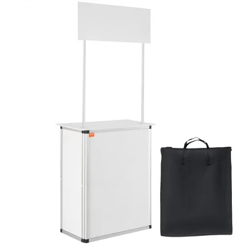 VEVOR Tragbare Messetheke Messetresen, 78,5 × 38 × 181,5 cm Messestand Ausstellungs-Thekenständer, Faltbarer Promotion-Einzelhandels-Bartisch, Rezeption Messestand mit Aufbewahrungsregal, Tragetasche VEVOR Tragbare Messetheke Messetresen, 78,5 × 38 × 181,5 cm Messestand Ausstellungs-Thekenständer, Faltbarer Promotion-Einzelhandels-Bartisch, Rezeption Messestand mit Aufbewahrungsregal, Tragetasche