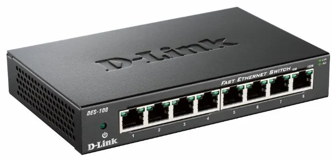 D-Link DES-108 Schwarz D-Link DES-108 Schwarz