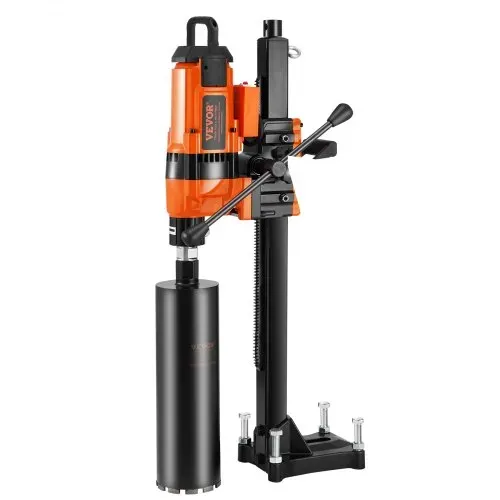 VEVOR Kernbohrmaschine Diamantkernbohrgerät mit Bohrdurchmesser 2-30 cm mit Ständer und Kernbohrer, 3500 W robuster Beton-Kernbohrer, Nass- und Trockenanwendung für Beton Ziegel – Bild 8