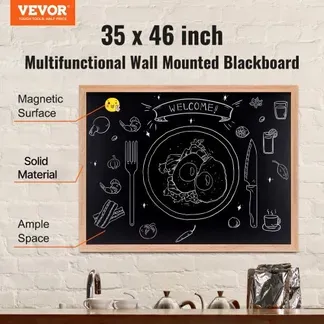 VEVOR Kreidetafel Magnetisch 1168,4 x 889 mm, Magnetsammelbrett 913 x 1092 mm, Vertikalen oder Horizontalen Aufhängen inkl. 4 Kreidemarkers & Tuch, Wandmontage Aufsteller VEVOR Kreidetafel Magnetisch 1168,4 x 889 mm, Magnetsammelbrett 913 x 1092 mm, Vertikalen oder Horizontalen Aufhängen inkl. 4 Kreidemarkers & Tuch, Wandmontage Aufsteller