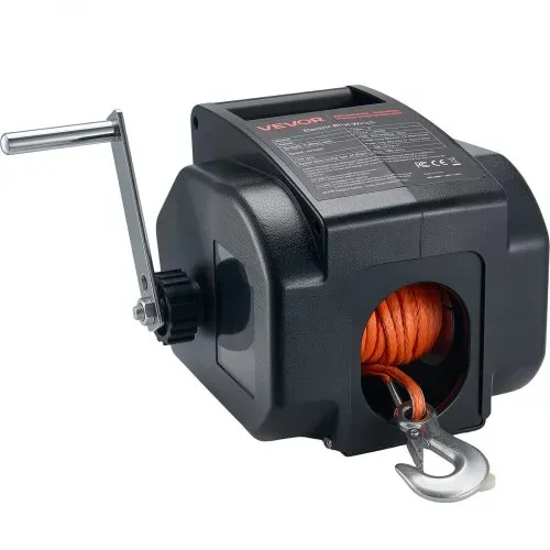 VEVOR Elektrische Seilwinde, 12 V DC 300 W, umkehrbare Bootwinde für Boote bis 900 kg, Power-In-, Power-Out- & Freilaufbetrieb für Boote mit kabelgebundener Fernbedienung & Handkurbel – Bild 8