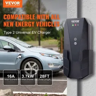 VEVOR Tragbares EV-Ladegerät 3,68 kW Ladegerät für Elektrofahrzeuge EV-Ladekabel Typ 2(IEC62196) CEE 7/7 Stecker 8-16A 1-Phasig EV-Ladestation 8,6m Kabellänge IP66 Wasserdicht Wallbox VEVOR Tragbares EV-Ladegerät 3,68 kW Ladegerät für Elektrofahrzeuge EV-Ladekabel Typ 2(IEC62196) CEE 7/7 Stecker 8-16A 1-Phasig EV-Ladestation 8,6m Kabellänge IP66 Wasserdicht Wallbox