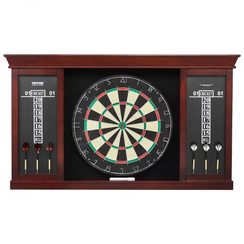 VEVOR Dartboard spielbereites Paket, Dartboard-Schrankset in offizieller Größe, Dartscheibe 45 x 3,8 cm, Dartschrank mit Stahlspitze, komplett mit sämtlichem Zubehör, für Cricket-Spiele VEVOR Dartboard spielbereites Paket, Dartboard-Schrankset in offizieller Größe, Dartscheibe 45 x 3,8 cm, Dartschrank mit Stahlspitze, komplett mit sämtlichem Zubehör, für Cricket-Spiele