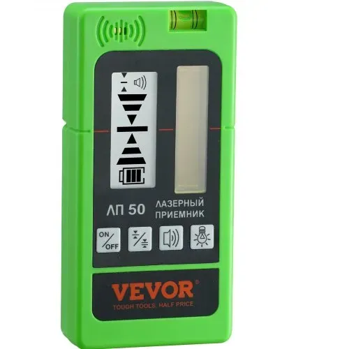 VEVOR Professional Laserempfänger 60m Reichweite Laserdetektor für Puls-Kreuzlinienlaser ±1,5mm Nivellierbereich 1,5-V-Batterien 20 Stunden Betriebszeit doppelte LCD-Display mit Hintergrundbeleuchtung – Bild 10