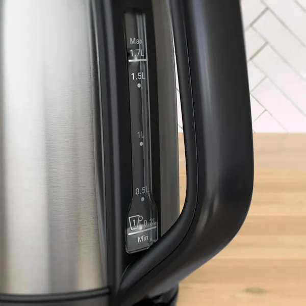 Tefal Subito KO5S0DE0 Wasserkocher 1,7 l 2400 W Schwarz, Edelstahl – Bild 3