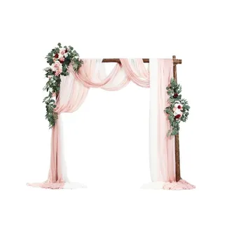 VEVOR Blumenset für Hochzeit Bogen, rosa Blumenset für Traubogen mit Vorhängen (5er-Set) – 2 Blumenarrangements, 3 transparente Vorhänge, für Zeremoniensträuße, Empfangshintergrunddekoration VEVOR Blumenset für Hochzeit Bogen, rosa Blumenset für Traubogen mit Vorhängen (5er-Set) – 2 Blumenarrangements, 3 transparente Vorhänge, für Zeremoniensträuße, Empfangshintergrunddekoration