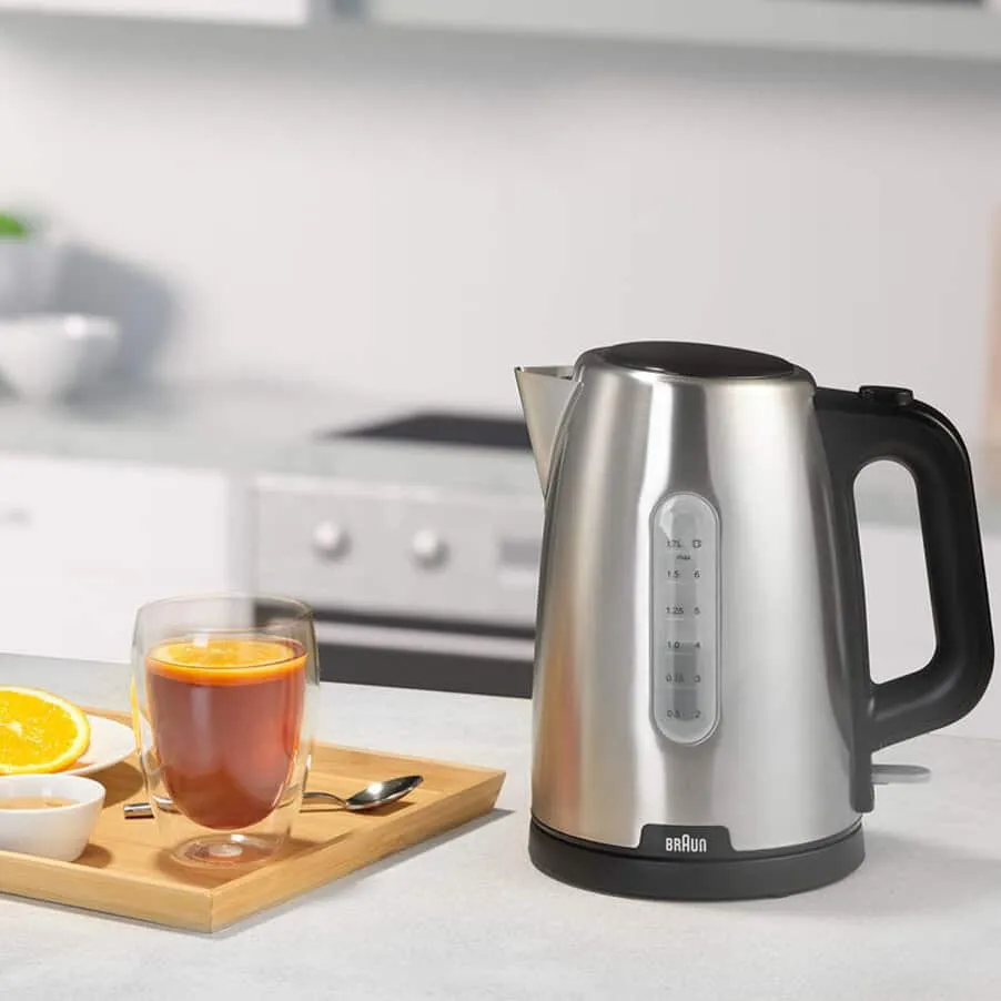 Braun PurShine WK102AI-WK1500BK Wasserkocher 1,7 l 2200 W Schwarz, Edelstahl – Bild 5