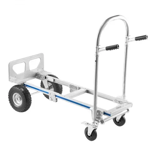 VEVOR 2-in-1-Sackkarre 454 kg, Transportkarre im 4-Rad-Modus, Umwandelbarer Plattformwagen mit Rutschfestem Griff, Tragbarer Handwagen Transportwagen, Trolley für Umzüge, Büro, Lager, Supermarkt – Bild 8